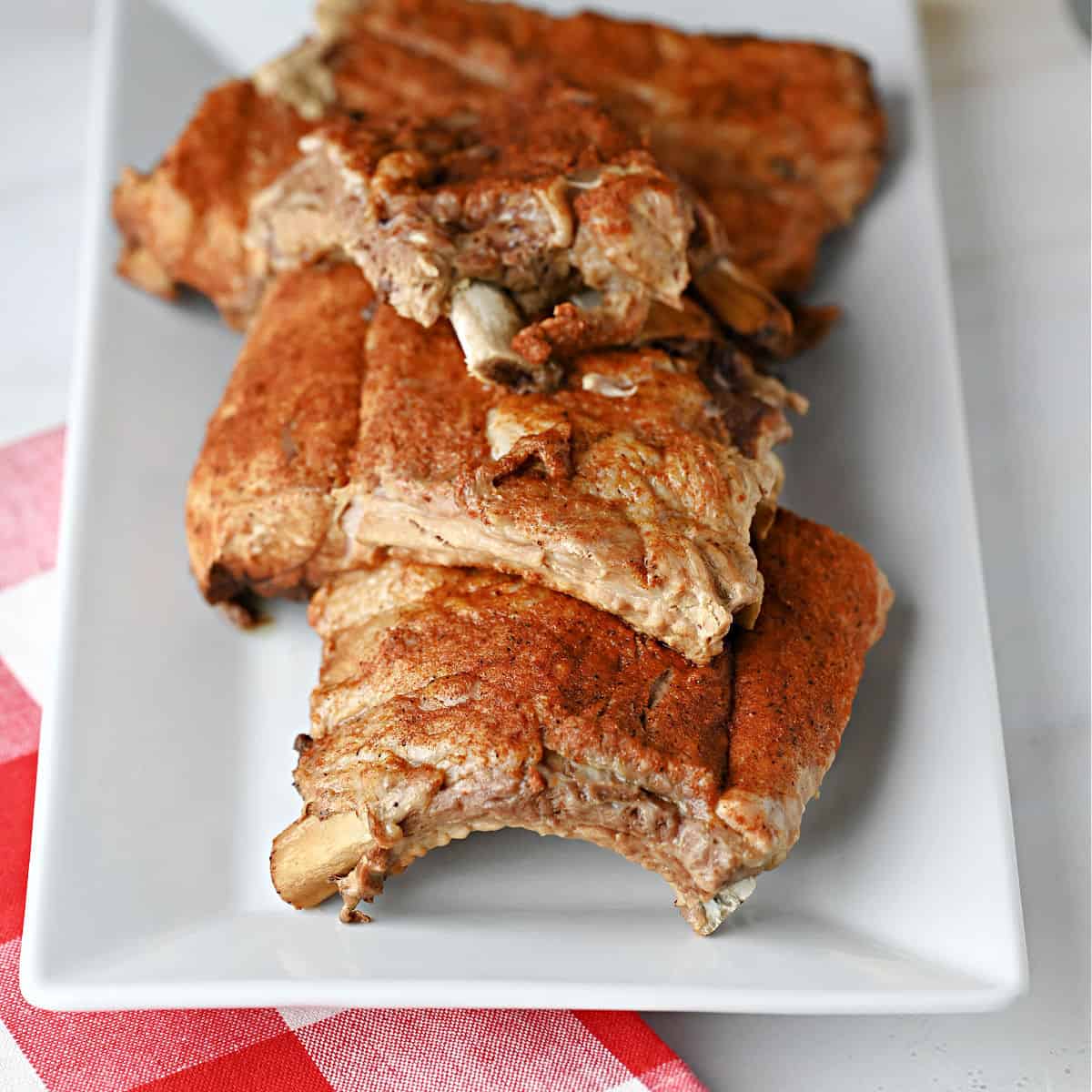 Pork Baby Back Ribs cooked in the Instant Pot.