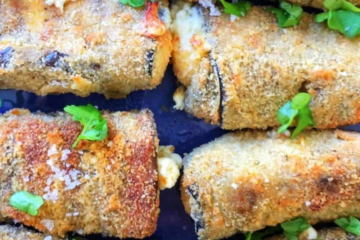 Air Fried Eggplant Rollatini Air Fried Eggplant Rollatini