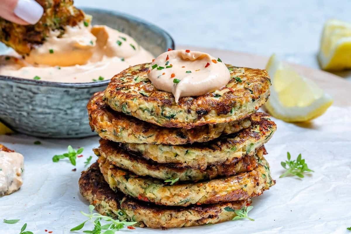 Cheesy Zucchini Fritters