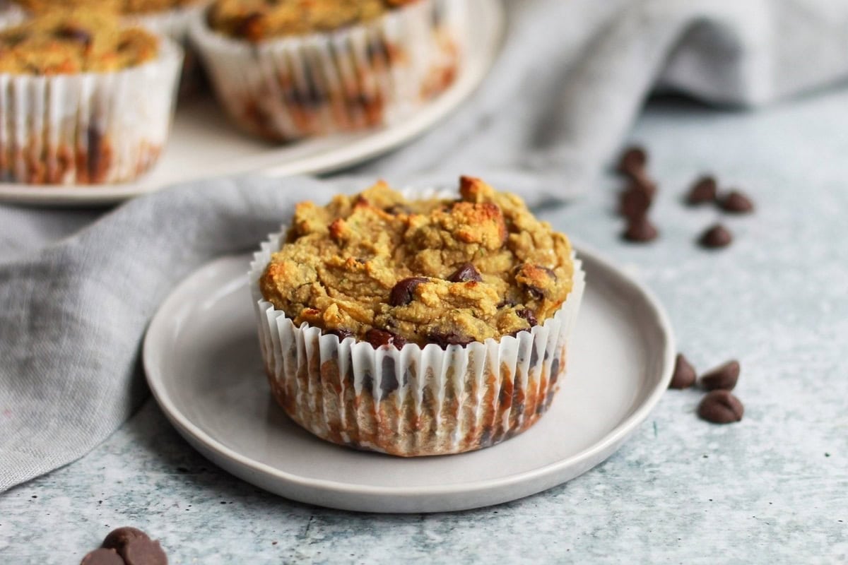 Chocolate Chip Zucchini Muffins Paleo Vegan