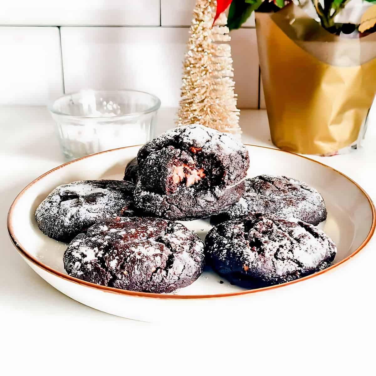 GlutenFree Keto Chocolate Crinkle Cookies