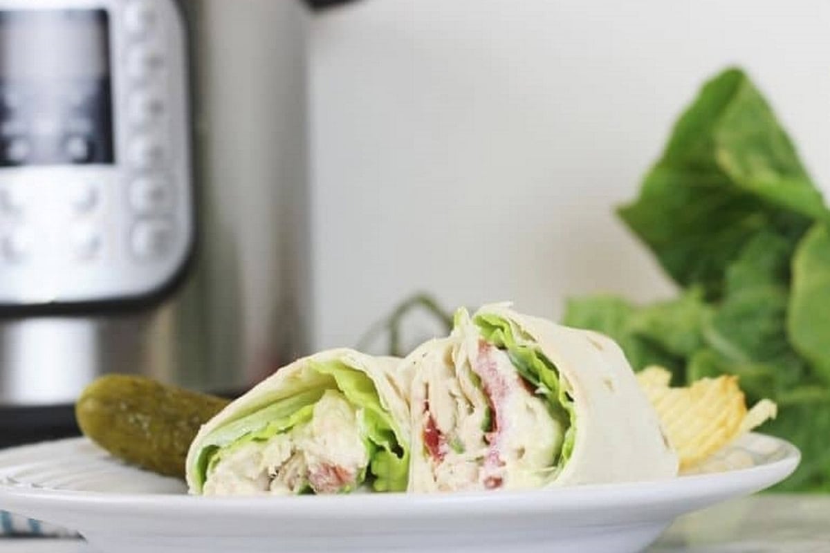 Instant Pot Chicken Caesar Wraps