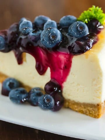blueberry cheesecake.