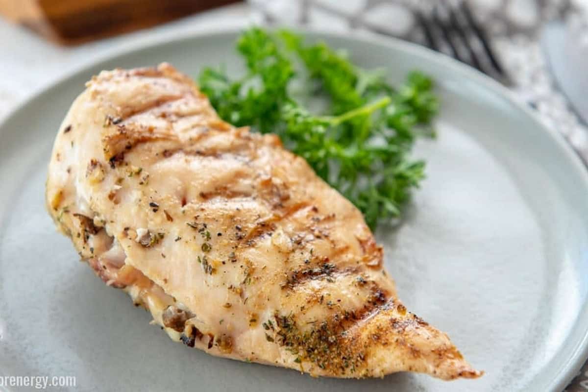Keto Grilled Mushroom Stuffed Chicken Breast