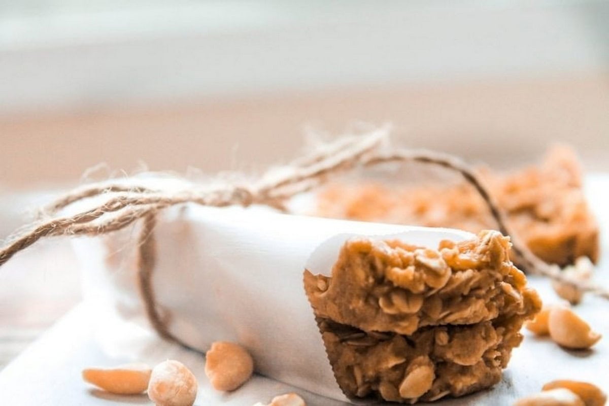 No Bake Peanut Butter Protein Bars V Df Gf