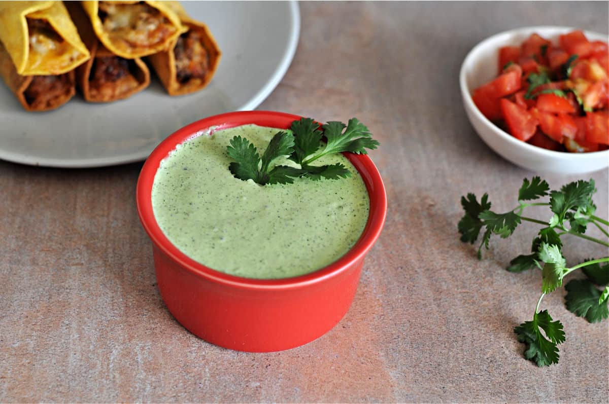 cilantro lime sauce.